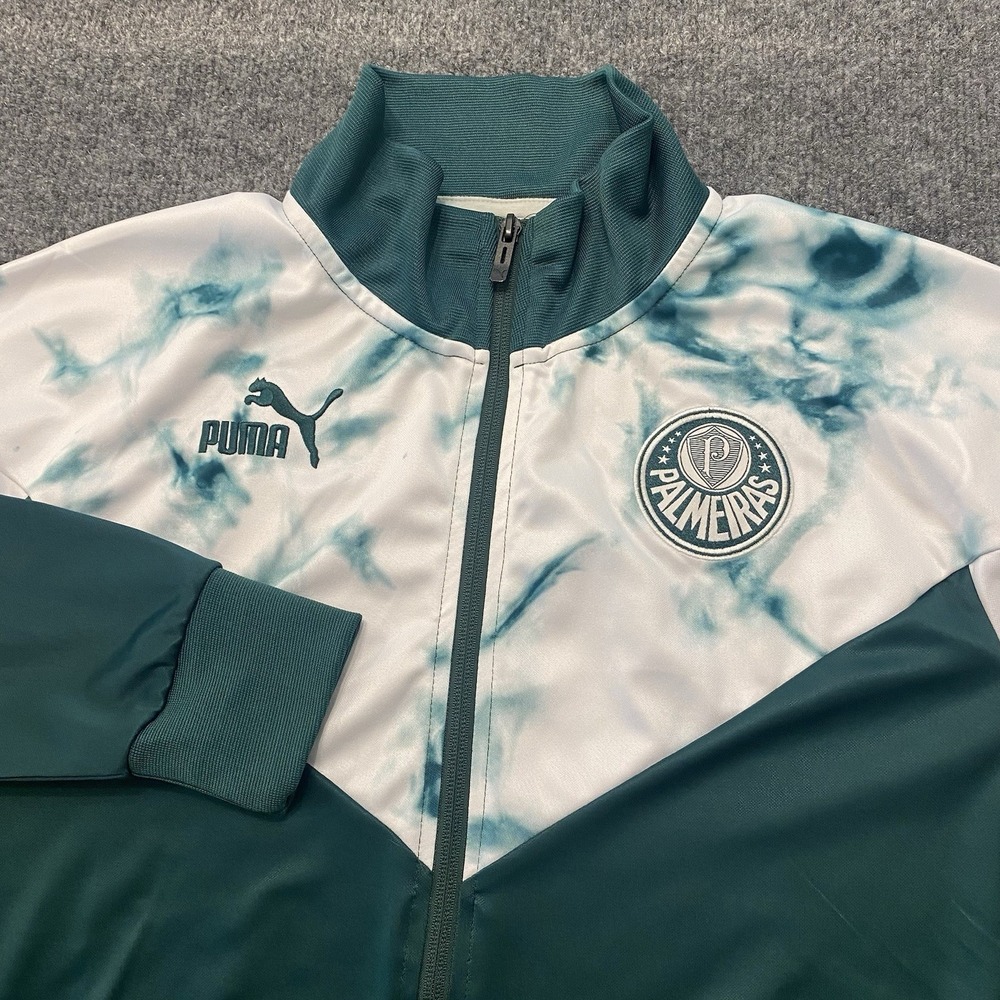 Puma Sociedade Esportiva Palmeiras Zip Soccer Track Futbol Jacket Mens Medium